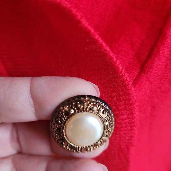 Designers Originals Cardigan Sz S Red Button Sweater Vintage USA READ - Picture 8 of 15